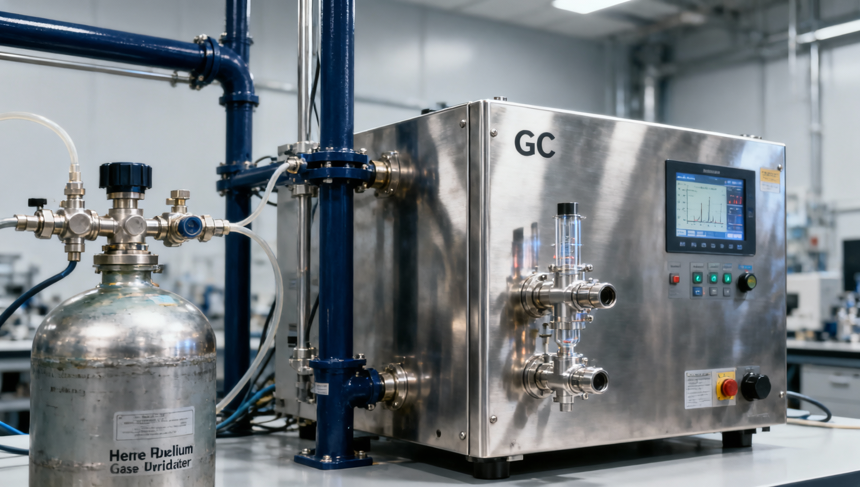 Gas chromatography equipment carrier gas purity affects baseline noise—how much?