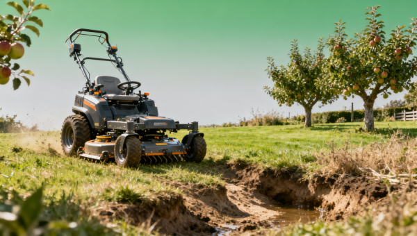 Riding ride on mowers with tighter turning still miss rough ground