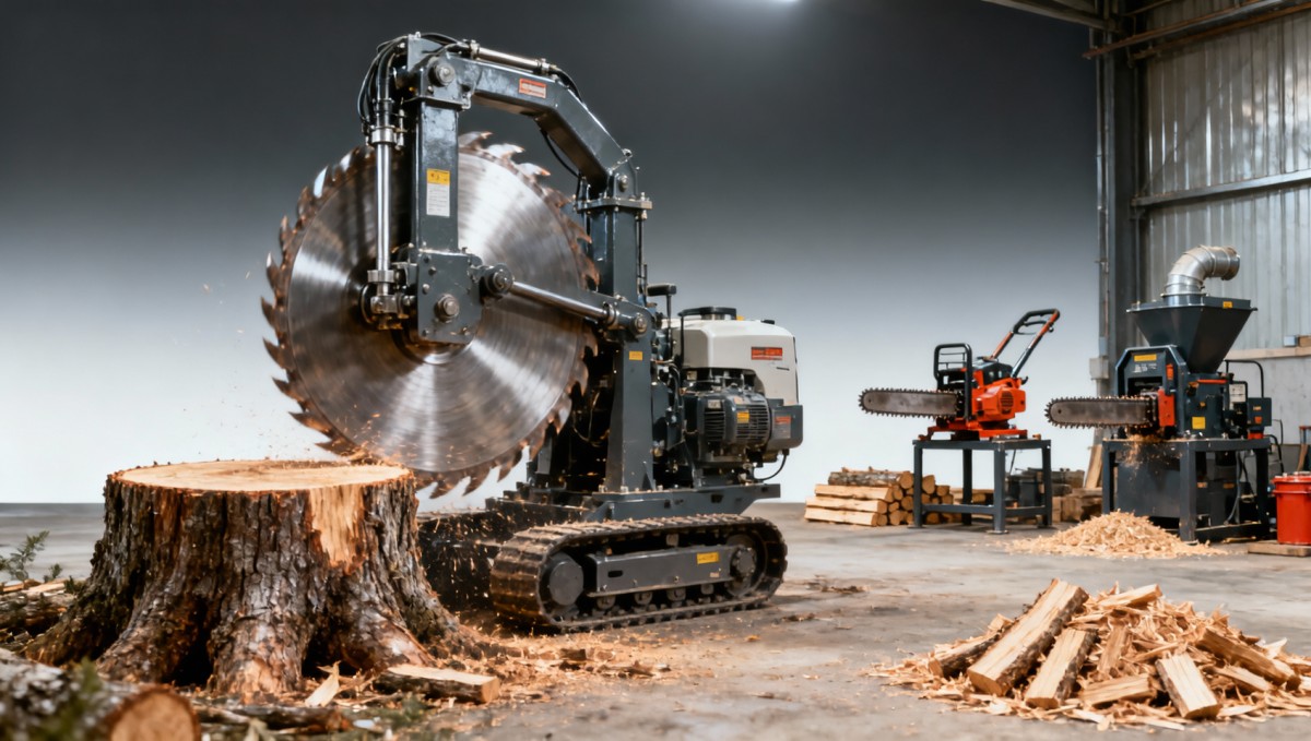 Stump grinders commercial models differ more in torque than size